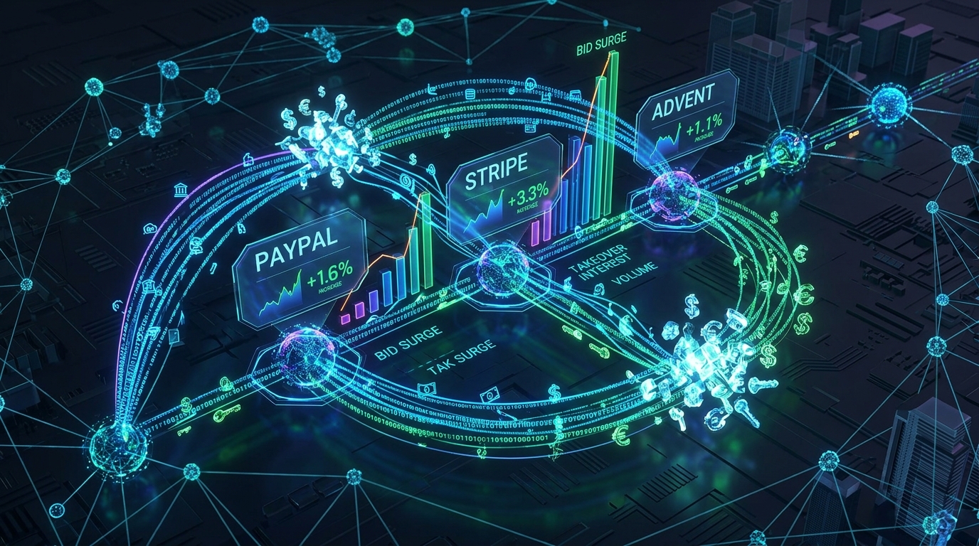 PayPal (PYPL) Jumps 17.20% on Reports of a $53 Billion Takeover Bid from Stripe and Advent